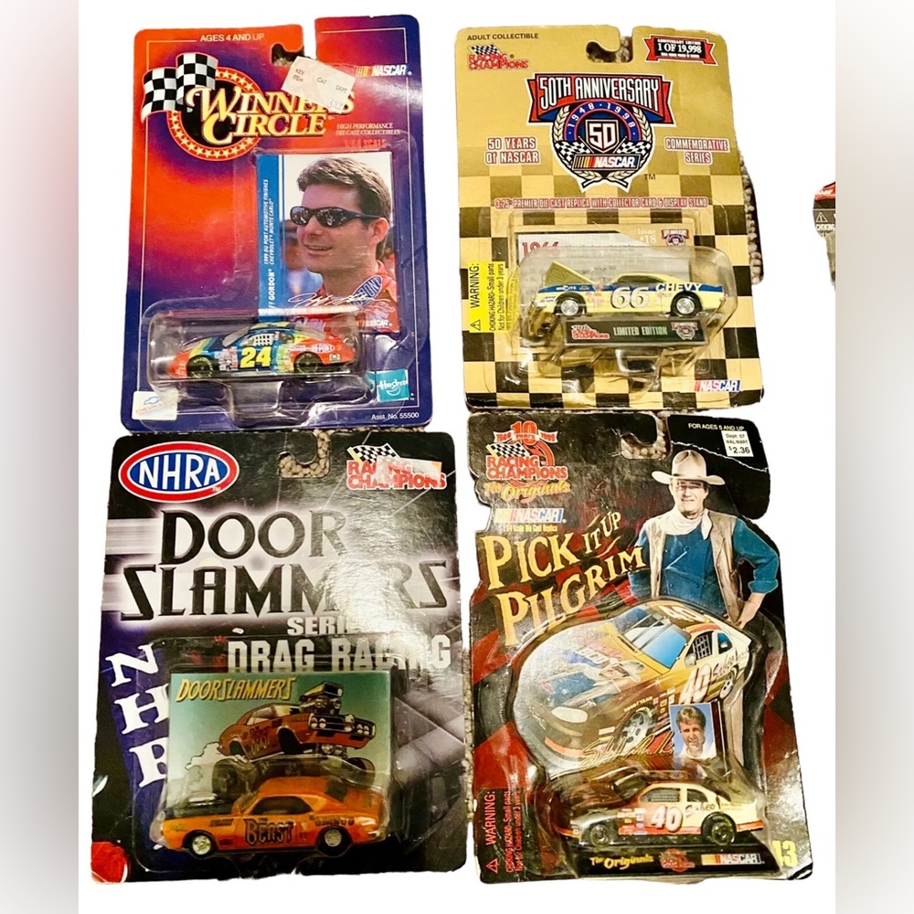 Lot Of 10 NASCAR/NHRA Diecast 1:64 Cars Vintage Racing Dale Earnhardt John Wayne - Picture 2 of 6